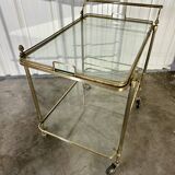 1970s gold rolling serving table