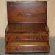 Crocodile leather and hardwood luggage rack in Mid-Century Modern style