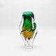 Vase Josef Hospodka - Sommerso - Amber & Emerald Green - Circa 1960
