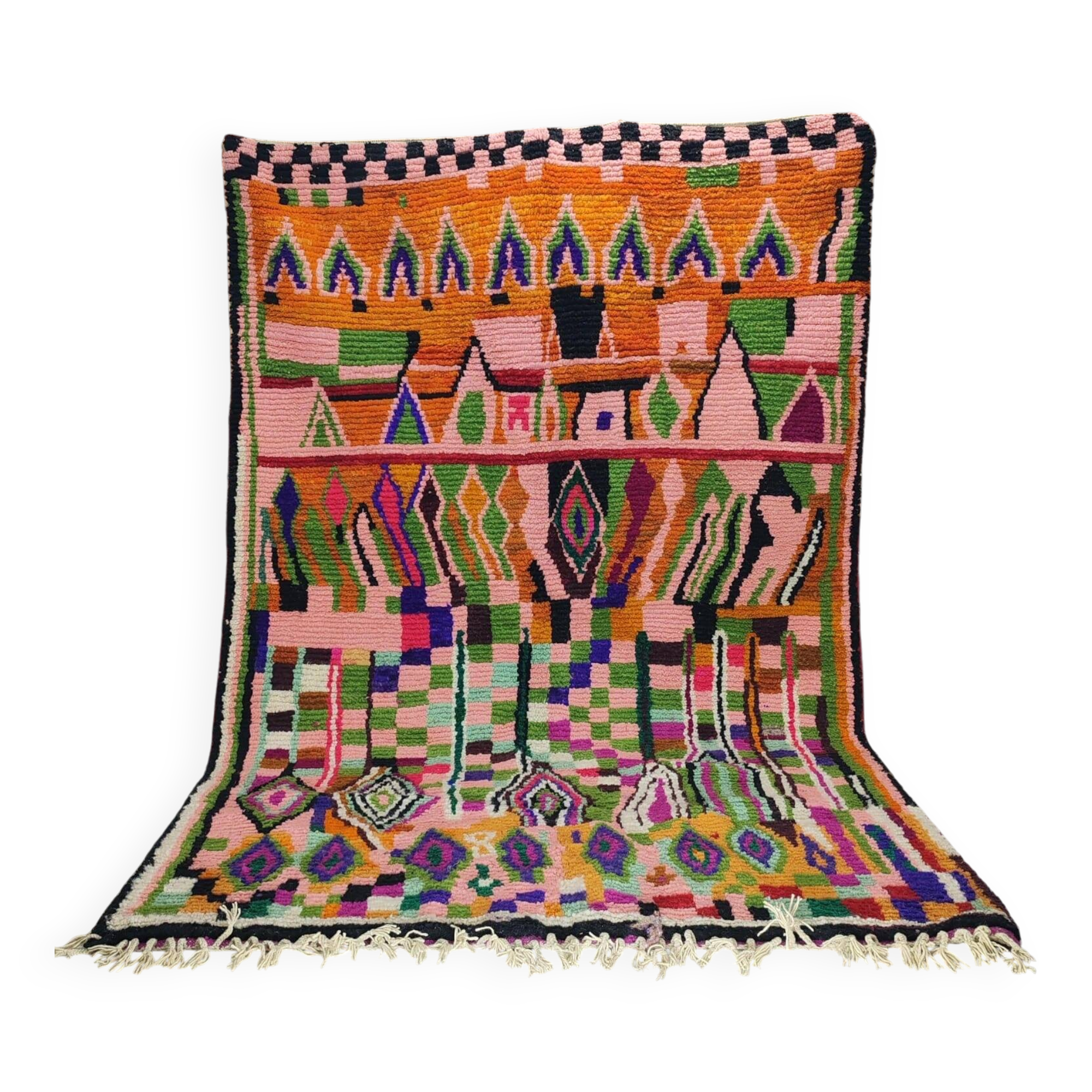 Berber Boujaad rug from Morocco in wool – 310 × 200 cm – geometric patterns