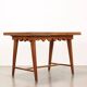 Extendable vintage oak table with laminate top, Italy, 1950s
