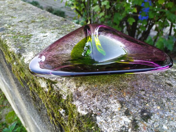 Coupe en verre soufflé années 70