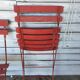 SET OF 6 IRON AND WOOD FOLDING GARDEN CHAIRS