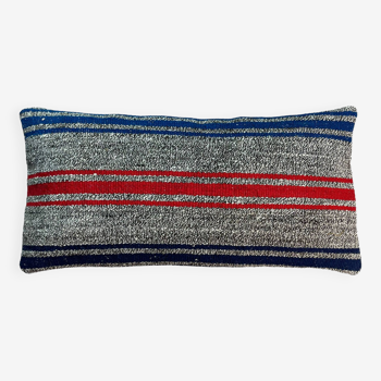 Housse de coussin kilim turc vintage, 30 x 60 cm