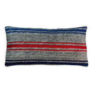 Vintage turkish kilim cushion cover , 30 x 60 cm