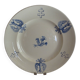 Round earthenware dish KG Lunéville - Lorraine Cross - Empress service Ø 32.5 cm