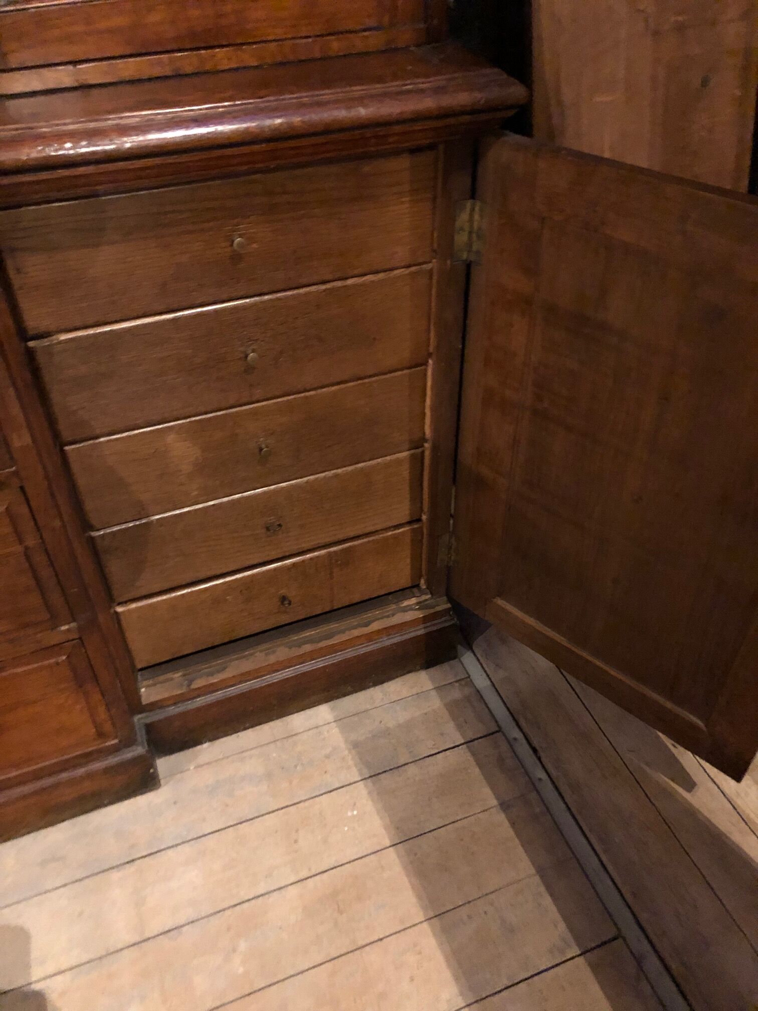Former haberdashery in early twentieth oak furniture