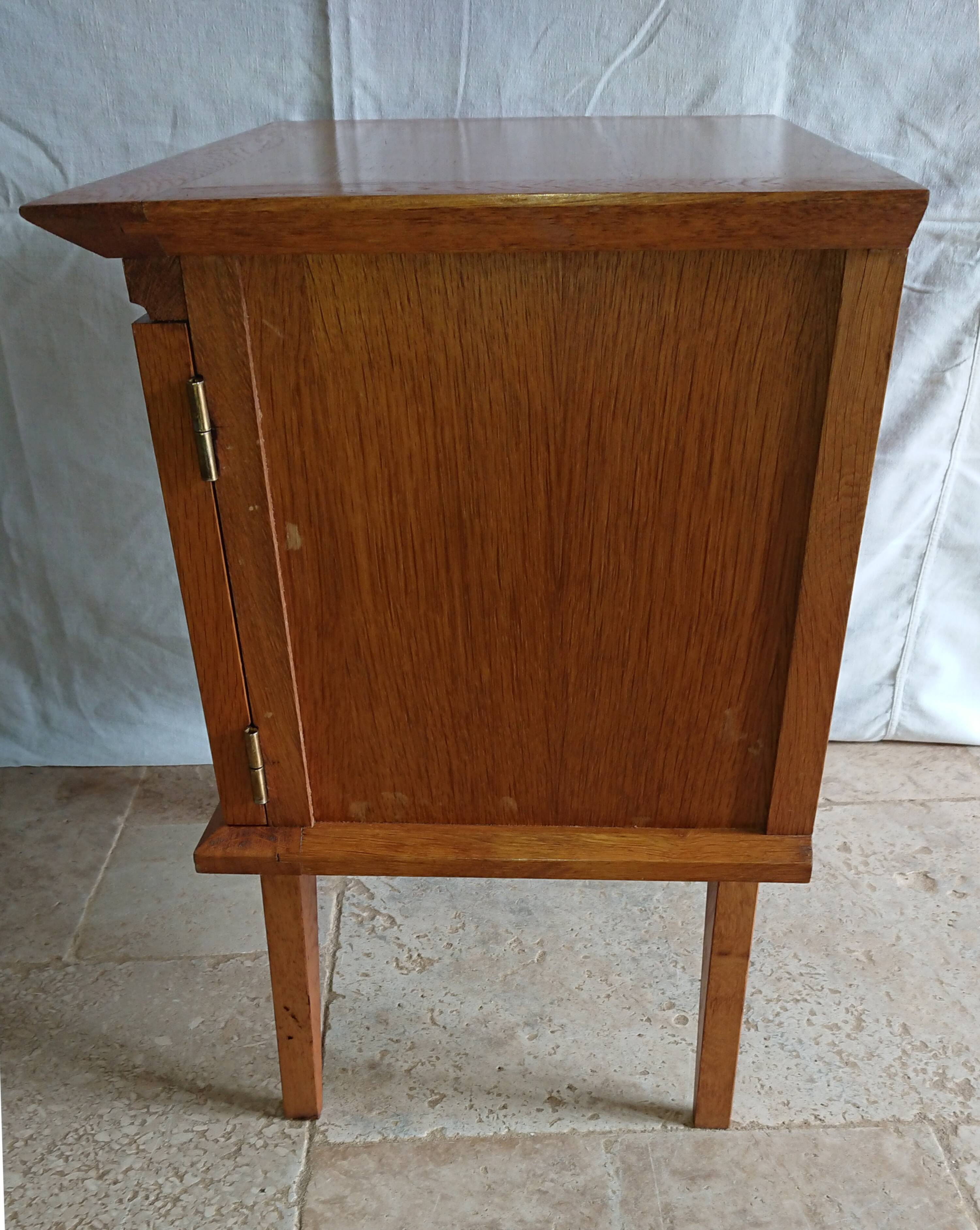 Light oak bedside table