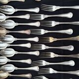 Christofle 37-piece cutlery set, Filet violon model