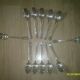 Box of 12 old silver-plated spoons, 18 g 19th century