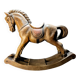 Cheval à bascule vintage en bois Clayre & Eef