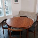 Ensemble chaises et table extensible « Roundette » estampillée  Frem Røjle par le designer Hans Olsen - 1962