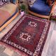Vintage Kamseh Rug 130x97 cm, small, Tribal oriental Carpet truly Shabby Chic