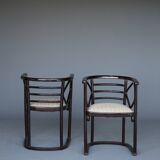 Model 728 'Fledermaus' chairs attributed to Josef Hoffmann for J & J Kohn,