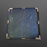 Mid century wall mirror made from brass, 1950s