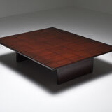 Axel Vervoordt Stained Oak and Bamboo Coffee Table - 1980's