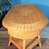 Rattan coffee table 1960s