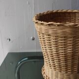 Wicker paper basket