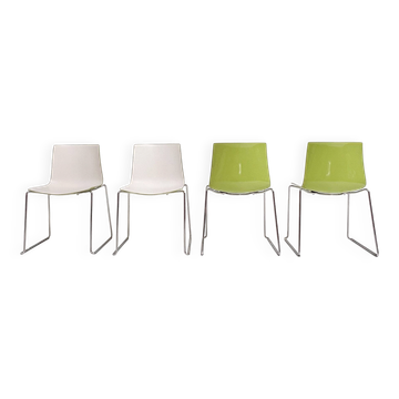 Set of 4 Katifa design chair by Arper, after 2000