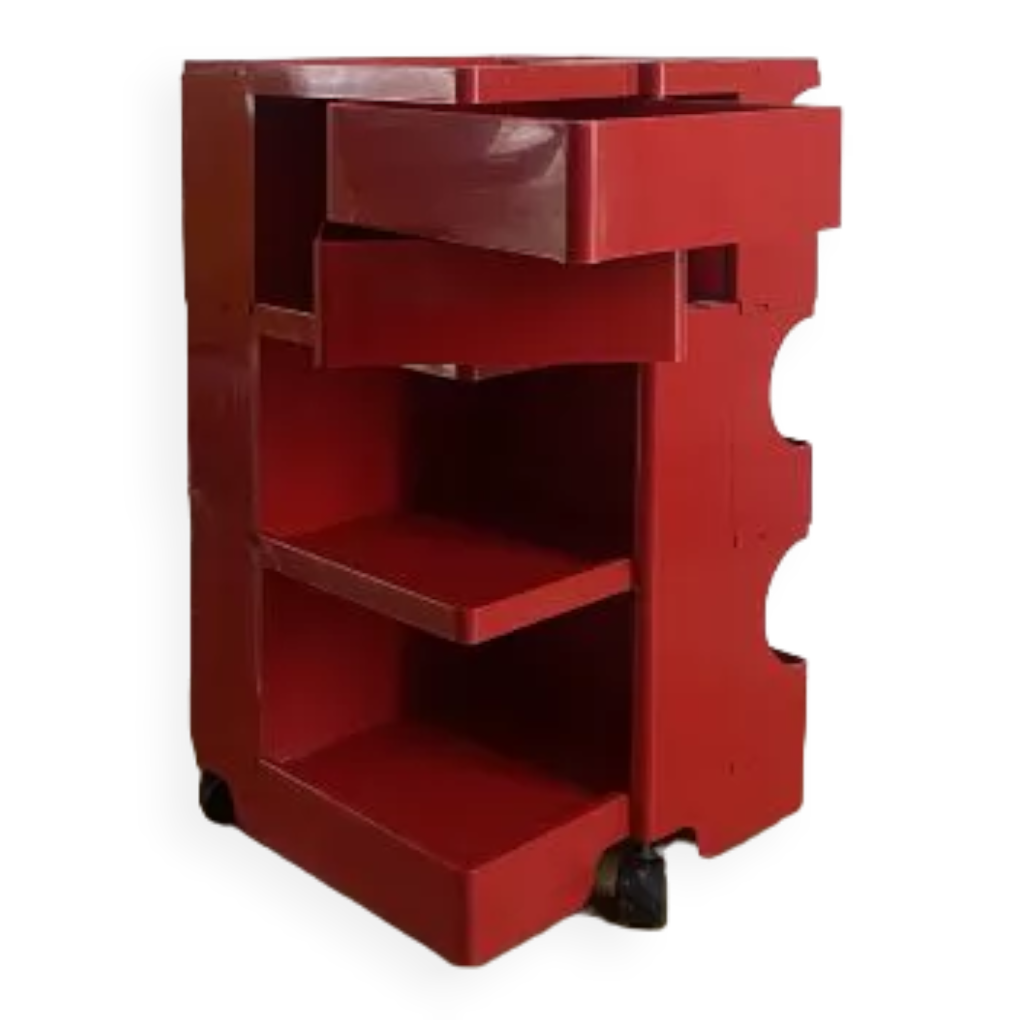 Boby red server by Joe Colombo editions Bieffeplast made in Italy