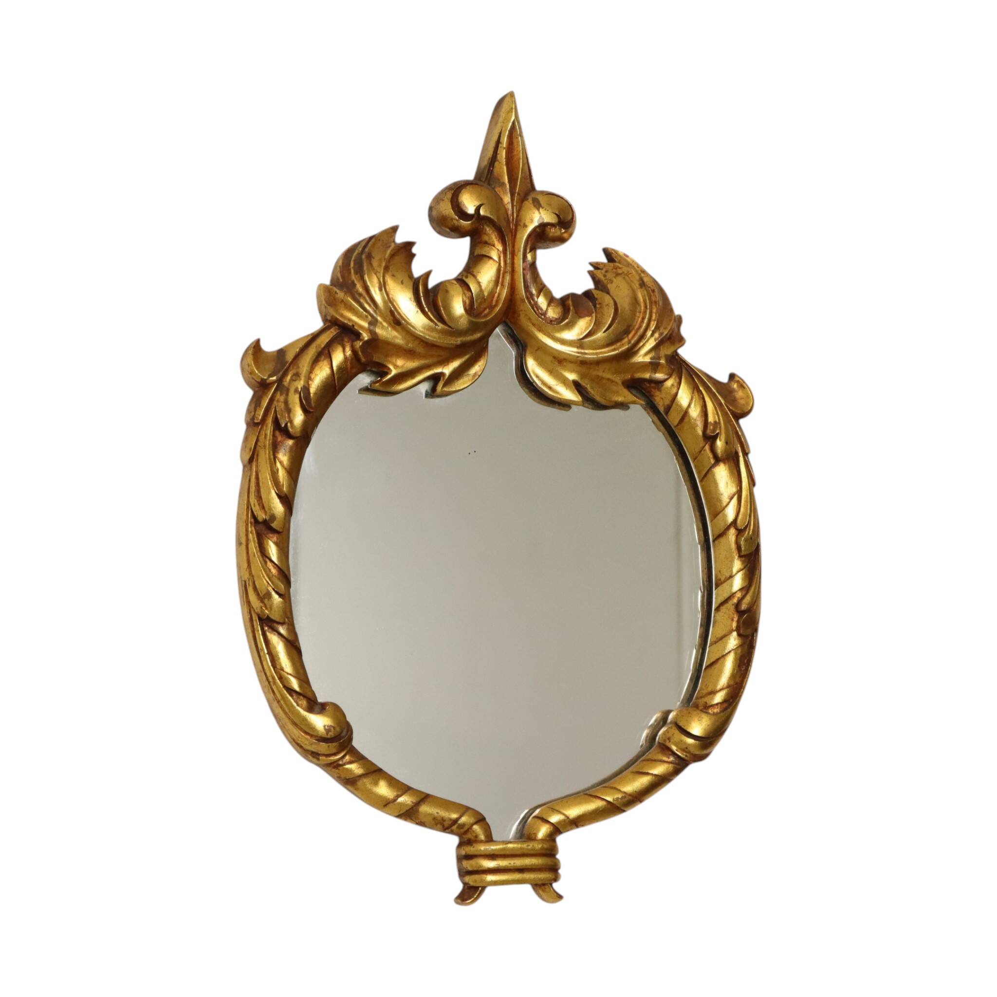 Classic Gold-Leaf Gilded Baroque Acanthus Mirror 45cm