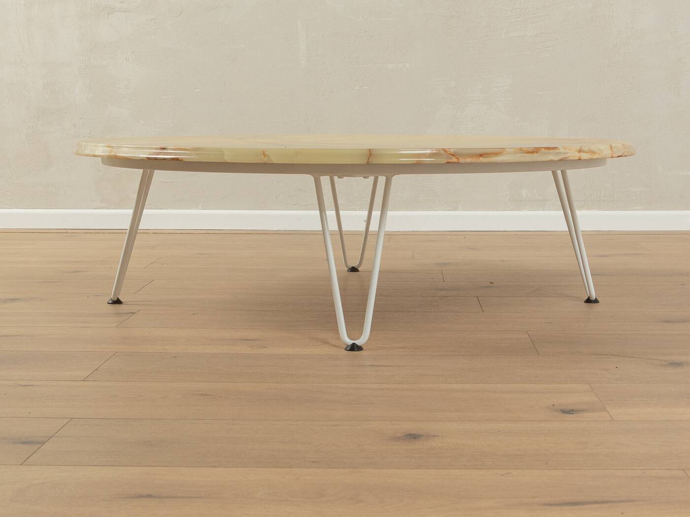 Table basse en onyx des années 60, Ø 100 cm