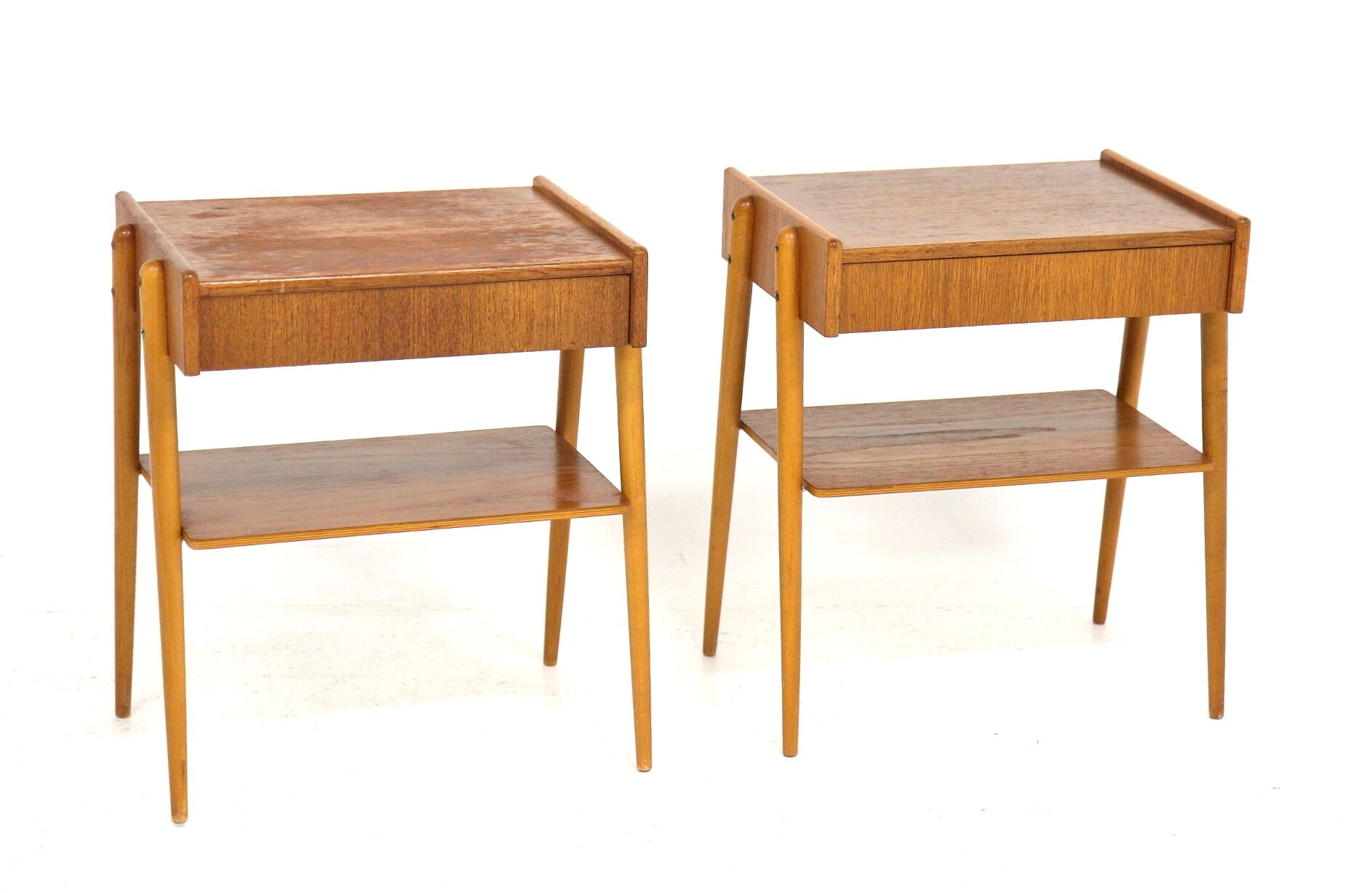Set de 2 tables de chevet en teck, Carlström, Suède, 1960