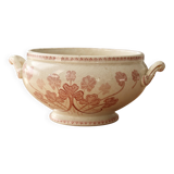 Antique red iron clay tureen Lucien Lunéville model