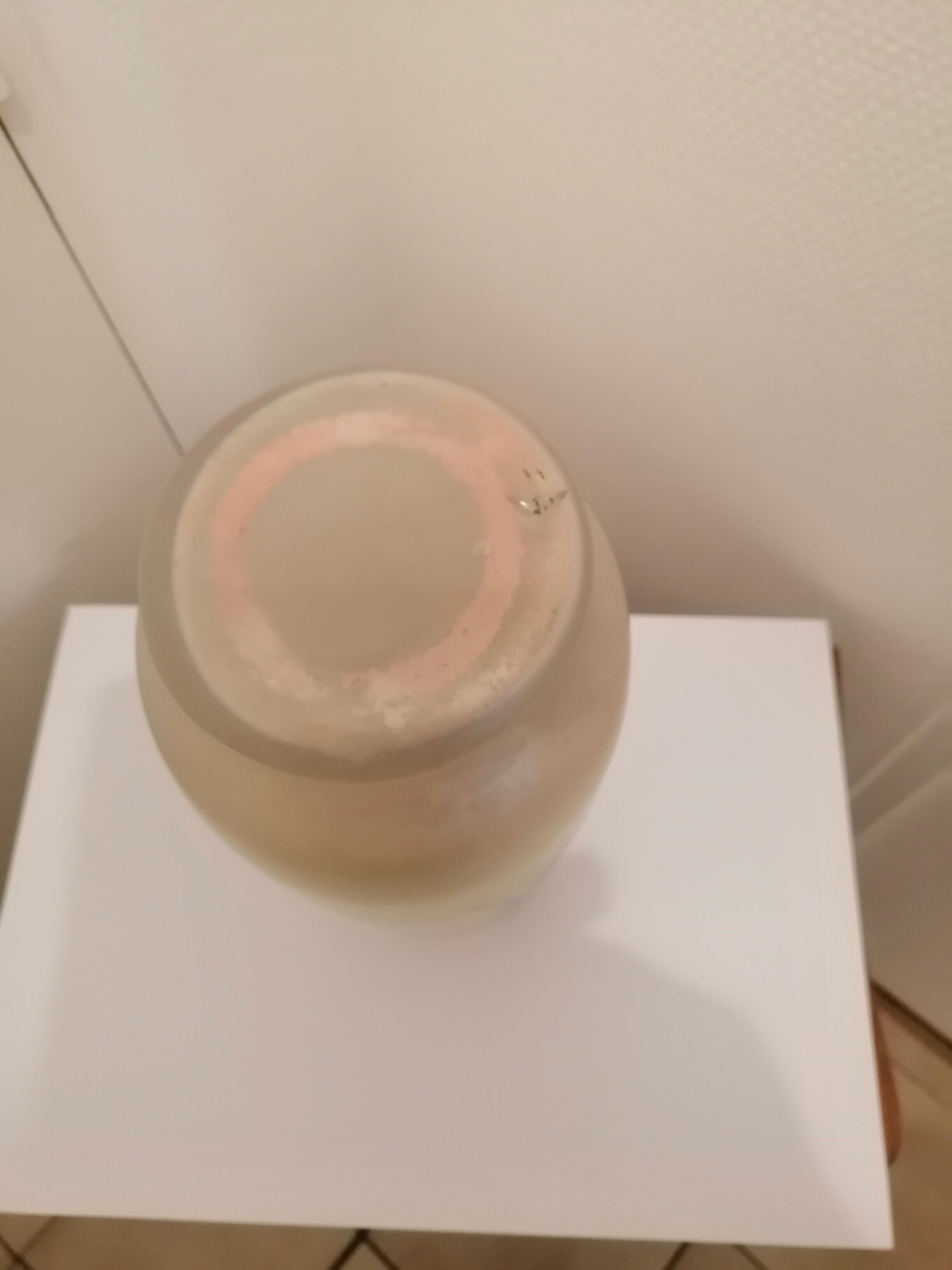 Old vase in colored glass