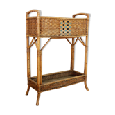 Planter in rattan and wicker woven 60 years
