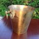 Yellow copper champagne bucket / vintage 70s