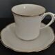 Limoges porcelain coffee cup with lions earthenware Paris white