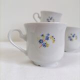 Set of 4 bohemian porcelain coffee cups