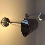 Pair of vintage adjustable wall lights, chromed metal, France 1970