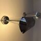 Pair of vintage adjustable wall lights, chromed metal, France 1970