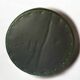 Pouf vintage rond en Skaï vert