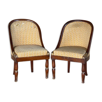 Pair of chairs with gondola backs