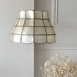 Natural mother-of-pearl pendant light