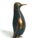 Penguin in wood and brass