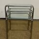 Vintage glass and chrome metal nesting tables
