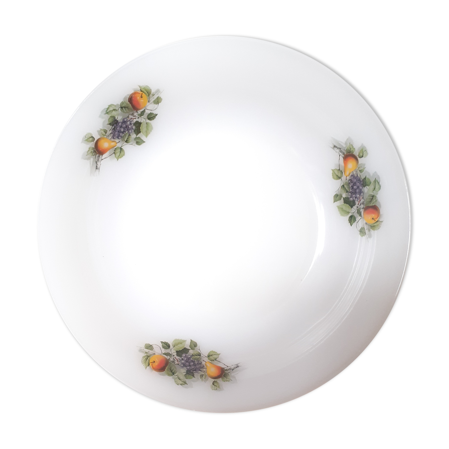 Salad bowl opaline Arcopal pattern fruits