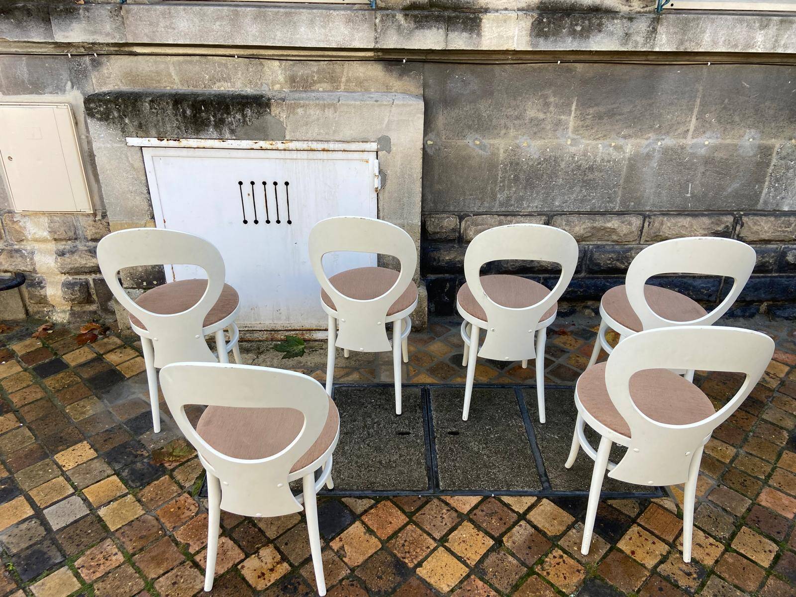6 chaises "Mouette" maison Baumann - Années 60/70