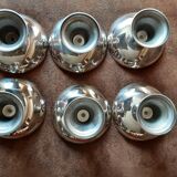 Set of 6 metal footed bowls
