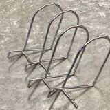 4 chrome wire metal Bookends made of wire metal, Kajsa & Nisse Strinning for String