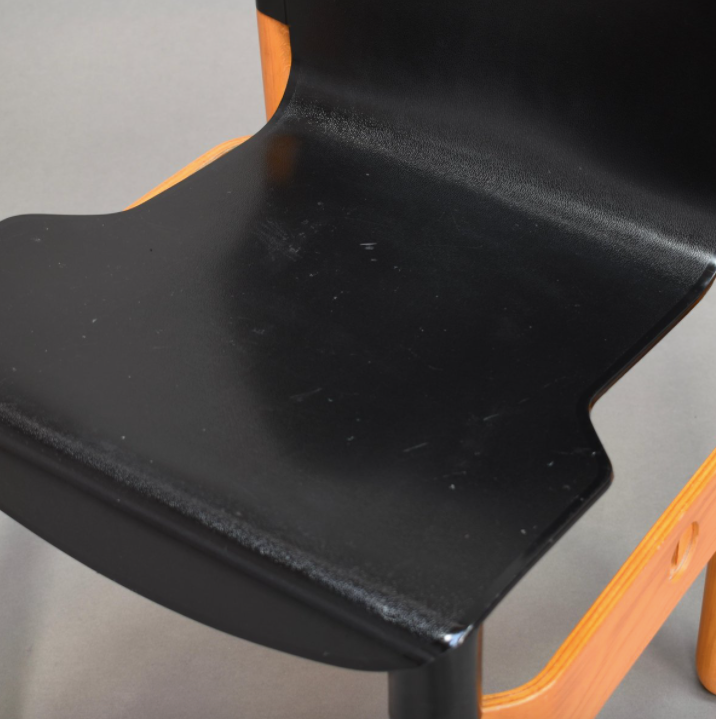 Plastic and birch chair by Gerd Lange for Thonet 70s