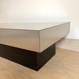 70s coffee table in brushed aluminum