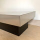 70s coffee table in brushed aluminum