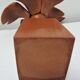 Lampe fleur bois massif vintage années