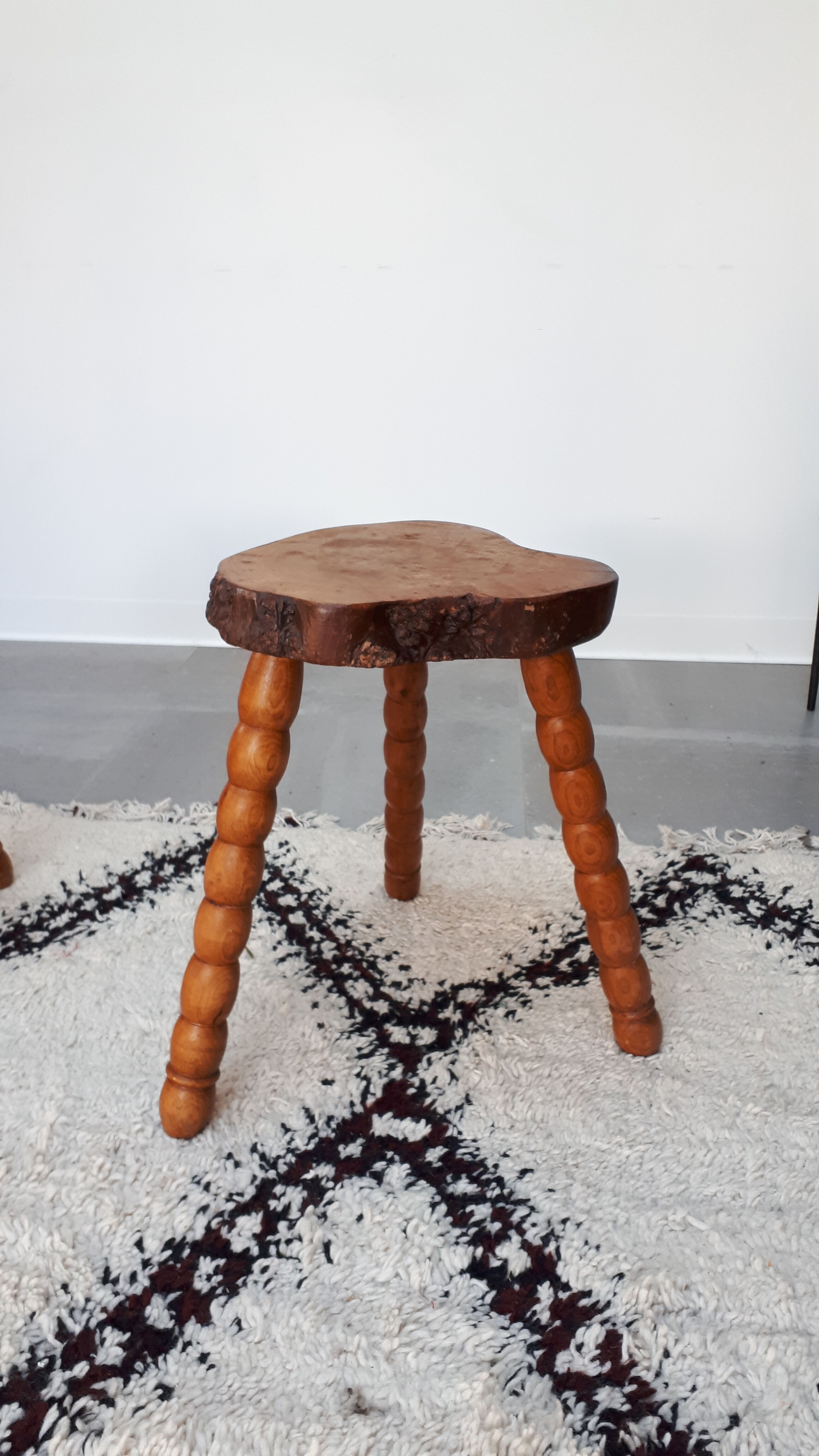 Pair of brutalist art stools 60s