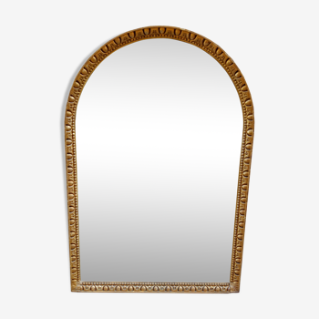 Miroir voûté en bois doré fin XIXème 155x103cm